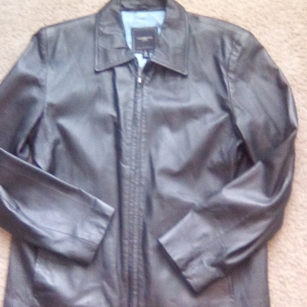 COLEBROOK & CO Grandpa Genuine Leather Woman y2k Coat